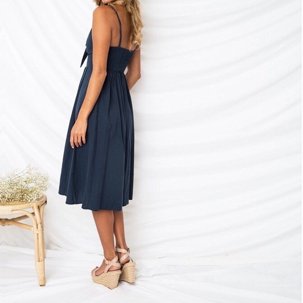 💓💓My Dream Sexy Navy Button in Front Dress - Picture 3 of 6